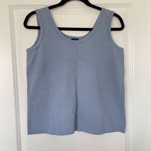 Land's End Blue 100% Cotton Crop Tank Top – Size Medium